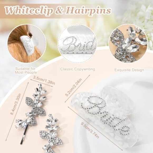 Bride Gift Set Elegant Wedding Accessories Makeup Bag Hair Clips Sunglasses main image 7